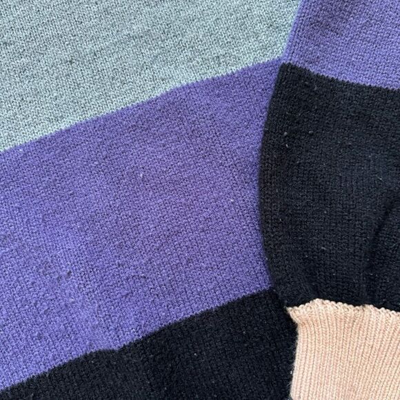 Elodie Women’s Striped Sweater Size Large Acrylic Blend Colorful Stretch Preppy - Picture 3 of 10